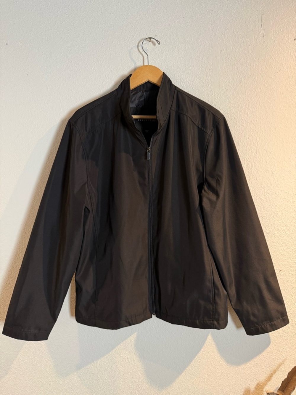 Structure Men's Black Lightweight Zip-Front Jacket